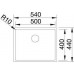 BLANCO Claron 500-IF DX Infino Evier, Inox Durinox 523390