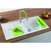 BLANCO Sity XL 6 S Infini SILGRANIT Évier, noir / kiwi 525968