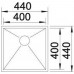 BLANCO Zerox 400-U Évier, Cuve simple 521585