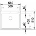 BLANCO CLARON 500-IF/A Evier, Inox InFino 523393