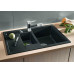 BLANCO METRA 6 S Compact Silgranit Evier, noir, Vidage: automatique 525925
