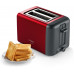Bosch Serie 2 Kompakt-Toaster DesignLine Rot TAT3P424
