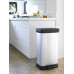 CURVER DECO BIN 50L Poubelle a pédale 39 x 29 x 73 cm argenté 02162-582