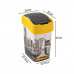 CURVER FLIP BIN NEW YORK 25L Poubelle 47 x 26 x 34 cm gris/jaune 02171-N27