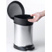 CURVER DECO BIN 5L Poubelle a pédale 24,6 x 27,7 x 21 cm argenté/noir 02160-599