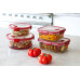 CURVER SMART COOK 0,9L Récipient en verre 20 x 15 x 7 cm transparent/rouge 00114-472