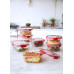 CURVER SMART COOK 0,9L Récipient en verre 20 x 15 x 7 cm transparent/rouge 00114-472