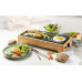DOMO Bamboo Style Gril de table électrique Plancha (36x14cm/1000W) DO9270G