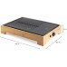 DOMO Bamboo Style Gril de table électrique Plancha (42x28cm/1800W) DO9271G