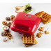 DOMO Croque-gaufre 750W, rouge DO9242W