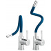 FERRO ZUMBA Robinetterie d’évier avec bec flexible, bleu BZA4L