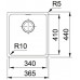 Franke SIRIUS SID 110-34 Évier tectonite, Carbone 125.0275.817