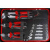 Holzmann Coffre a outils avec un jeu d’outils de 119 pieces WZK119ECO