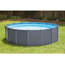 INTEX Piscine Graphite Panel Pool™ 478 x 124 cm,Filtre a sable et avec echelle 28382GN