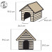 KETER DOG HOUSE Niche pour chien, 95 x 99 x 99 cm, gris 17360369