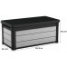 KETER DENALI DUOTECH 265L Coffre de rangement 122,9 x 62,1 x 54,5 cm, gris 1720566
