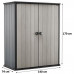 KETER DUOTECH HIGH STORE PLUS Armoire de rangement 140 x 73,6 x 170,4 cm, gris 172094