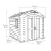 KETER FACTOR 8 x 8 Abri de jardin, 256,5 x 255 x 243 cm 17197916