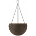 KETER HANGING SPHERE Pot de fleurs suspendu, rotin, avec chaîne, marron 17199246