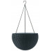 KETER HANGING SPHERE Pot de fleurs suspendu, rotin, avec chaîne, anthracite 17199246