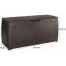 KETER HOLLYWOOD 270L Coffre de rangement 117,5 x 45 x 57,3 cm, marron 17191974