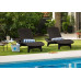 KETER PACIFIC Ensemble marron 2x chaise longue + 1x table basse 17201591