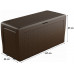 KETER SAMOA RATTAN 270L Coffre de rangement 117 x 45 x 57 cm, marron 17209570