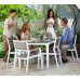 KETER HARMONY Table de jardin, 160 x 90 x 74 cm, blanc/cappuccino 17201231