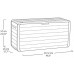 KETER ATLAS 270L Coffre de rangement 117,2 x 45 x 57 cm, marron 17216706