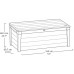 KETER BRIGHTWOOD 454L Coffre de rangement 145 x 69,7 x 60,3 cm, beige 17194454