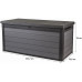 KETER CORTINA 570L Coffre de jardin 151,7 x 72,5 x 70 cm, gris 17211700