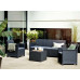 KETER ELODIE Ensemble de jardin 3 places avec table de rangement, graphite/gris 1721205