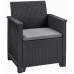 KETER ELODIE Ensemble de balcon avec table de rangement, graphite/gris 17212108
