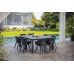 KETER JULIE DOUBLE Table de jardin, graphite 17210662