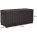 KETER KENTWOOD 350L Coffre de rangement 128 x 53,6 x 59 cm, marron 17210604