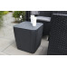 KETER LUZON Table d'appoint de jardin, 39 x 39 x 42,5 cm, graphite 17202176