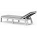 KETER MALLORCA Chaise longue avec coussin, 187,5 x 58 x 29 cm, blanc/gris 17213628