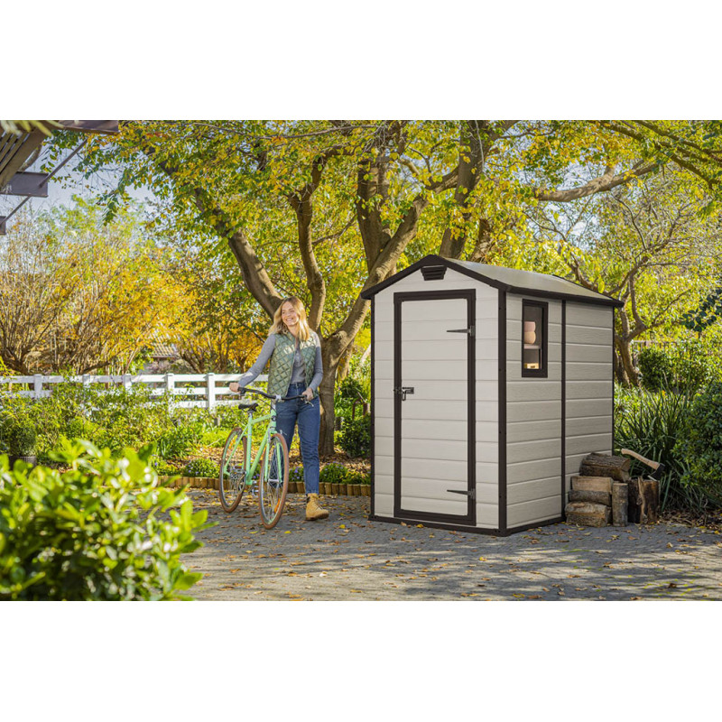 KETER MANOR 4 x 6 Abri de jardin, 130 x 192 x 198 cm, beige 17197126