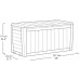 KETER MARVEL PLUS 270L Coffre de rangement 117 x 45 x 57 cm, marron 17202622