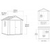 KETER NEWTON PLUS WIDE 7 x 7,5 Abri de jardin, 230 x 224 x 246 cm, gris 17212878