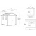 KETER NEWTON PLUS WIDE 9 x 7,5 Abri de jardin, 230 x 287 x 246 cm, marron 17212879