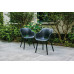 KETER NOA DUO Fauteuil de jardin (lot de 2), pieds en métal, graphite 17213493