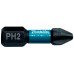 Makita B-63616 Embouts Impact Black 25 mm PHILLIPS (PH), Hexa 1/4''