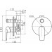 FERRO NOBLESS TINA Set de mitigeur encastré avec accessoires, chrome / blanc SADA38050R,1