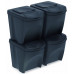 Prosperplast SORTIBOX Conteneurs Mixtes Tri sélectif avec 4x25L compartiments IKWB25S4