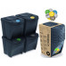 Prosperplast SORTIBOX Conteneurs Mixtes Tri sélectif avec 4x25L compartiments IKWB25S4