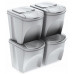 Prosperplast SORTIBOX Conteneurs Mixtes Tri sélectif avec 4x25L compartiments IKWB25S4