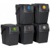 Prosperplast SORTIBOX II Ensemble poubelles de tri recyclage 5x25l ISWB25S5