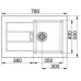 FRANKE SIRIUS SID 611-78, évier tectonite, blanc artic 521715