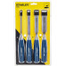 Stanley 0-16-129 Set de 4 ciseaux a bois 5002 (6, 12, 18, 25mm)